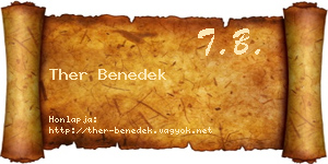 Ther Benedek névjegykártya